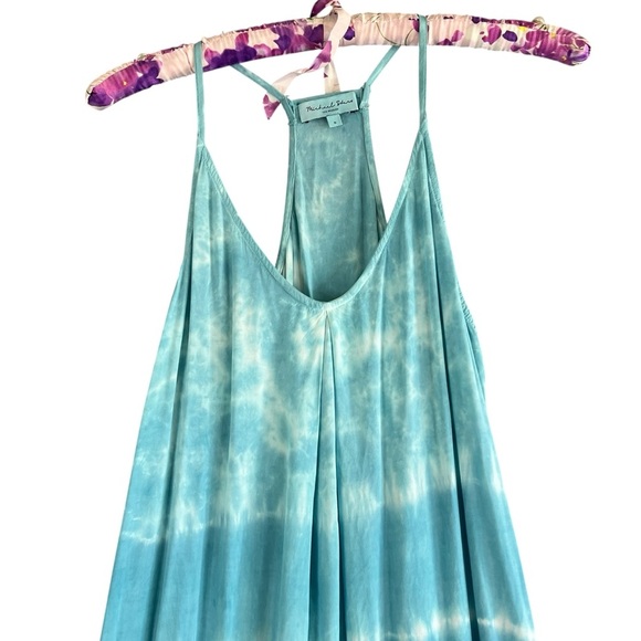 MICHAEL STARS Gloria Maxi Dress 🐚 Wave Wash Tie Dye Mermaidcore Size Small - Picture 3 of 8